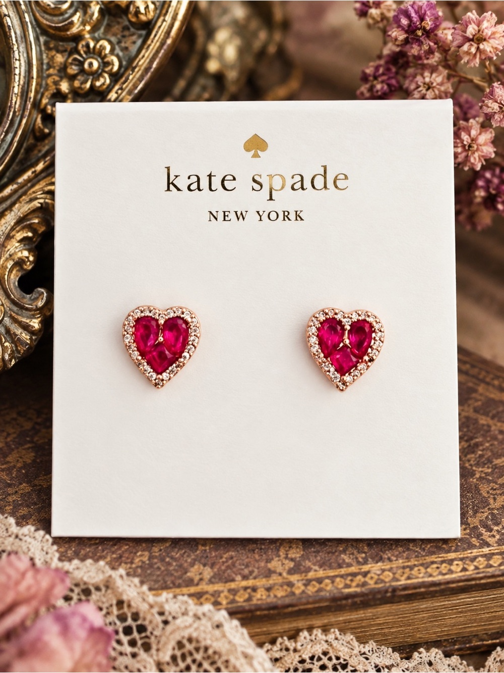 KATE SPADE • Spell It Out Heart Earrings - Picture 4 of 4